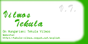 vilmos tekula business card